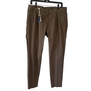 EREDI PISANO NEW W/TAGS Roma Chino Pants Chocolate Brown Madein Italy Size 36x32